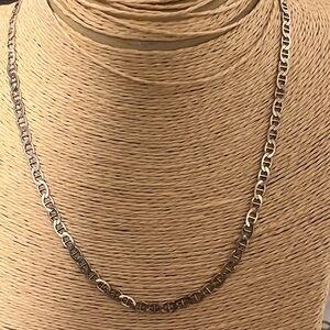 MARINER PRE-LOVED AUTHENTIC GENUINE STERLING SILVER FLAT LINKS CHAIN NECKLACE